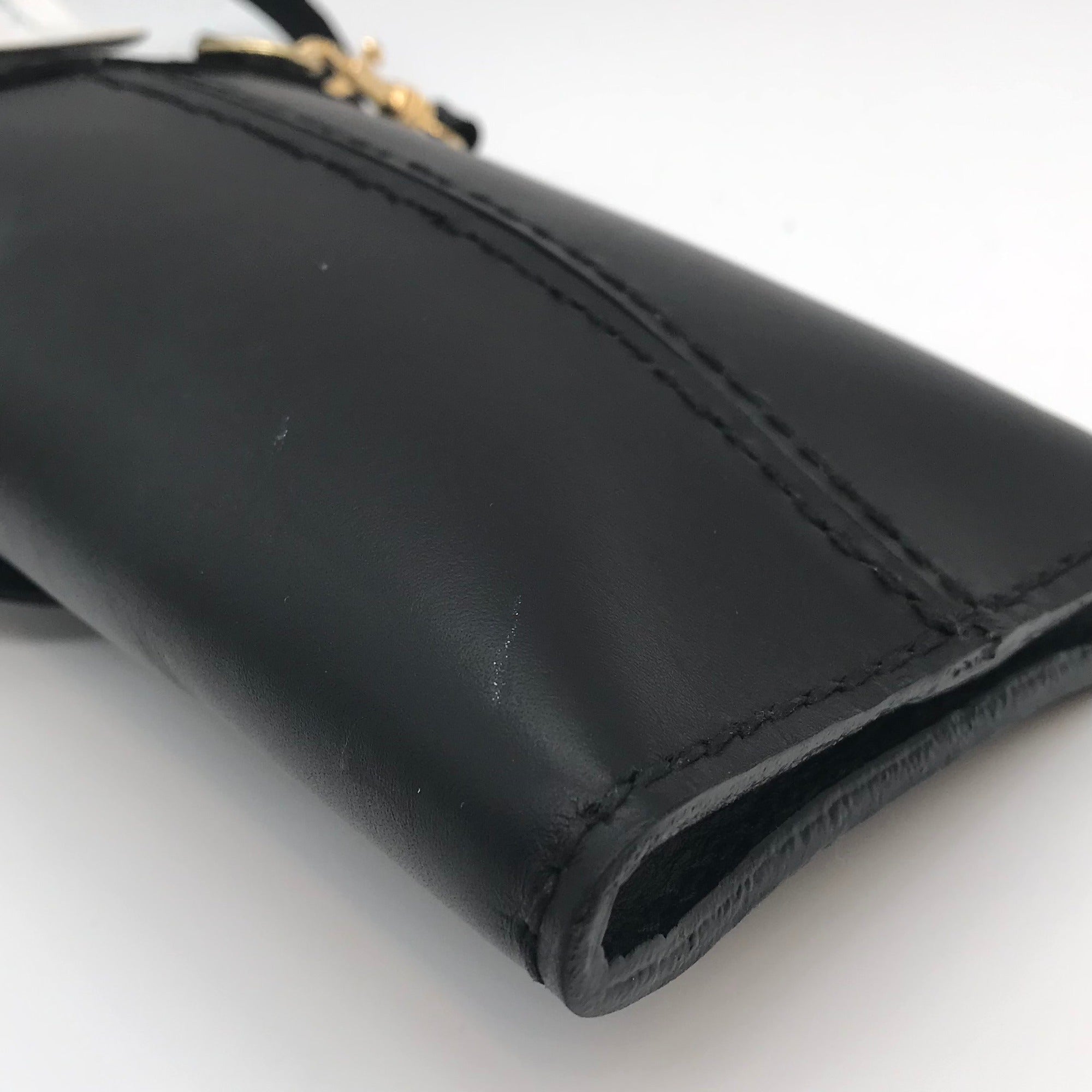 Noonday Collection Black Leather Briana Crossbody Phone Case