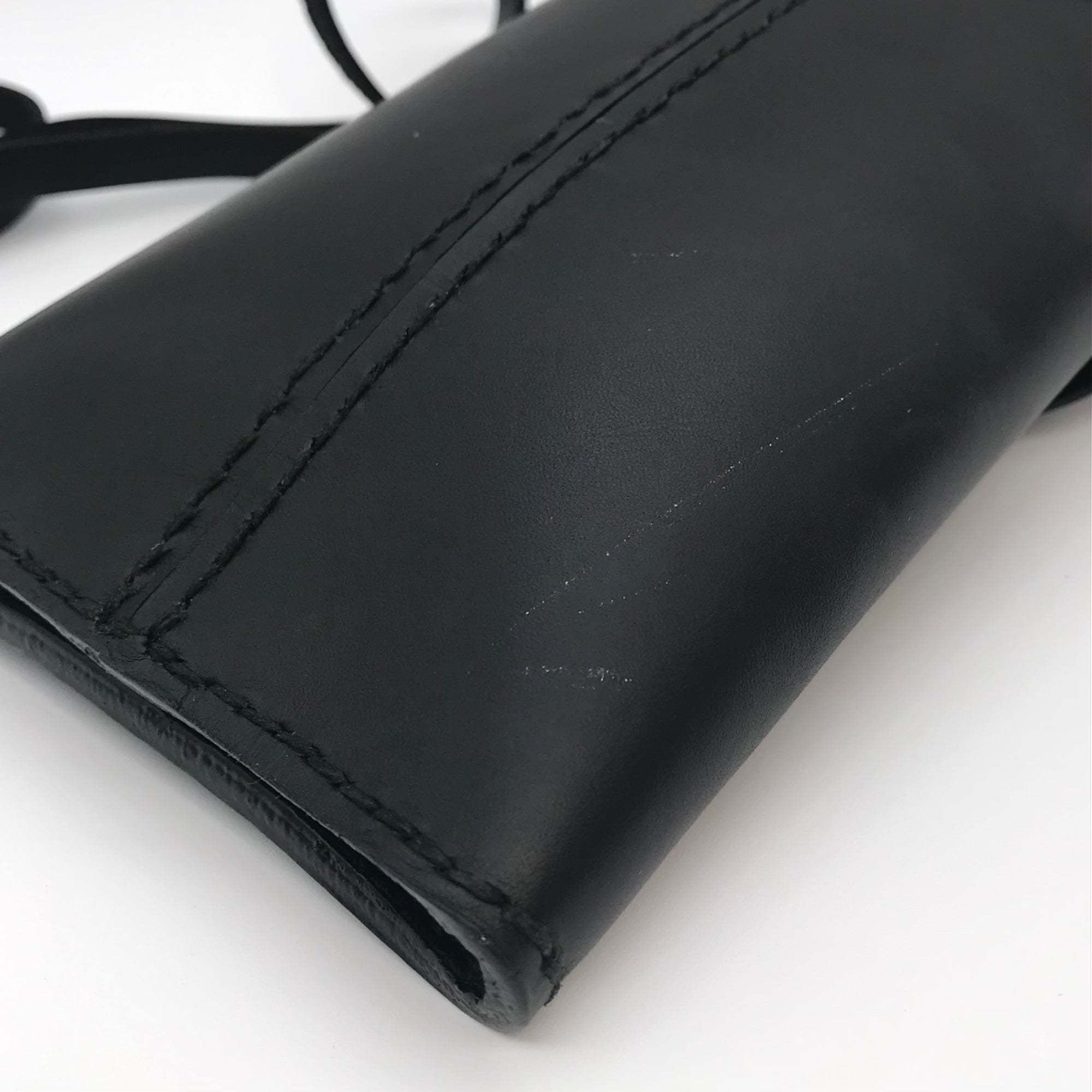 Noonday Collection Black Leather Briana Crossbody Phone Case