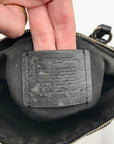 Coach Black And Grey Jacquard Canvas Mini Kelsey Satchel