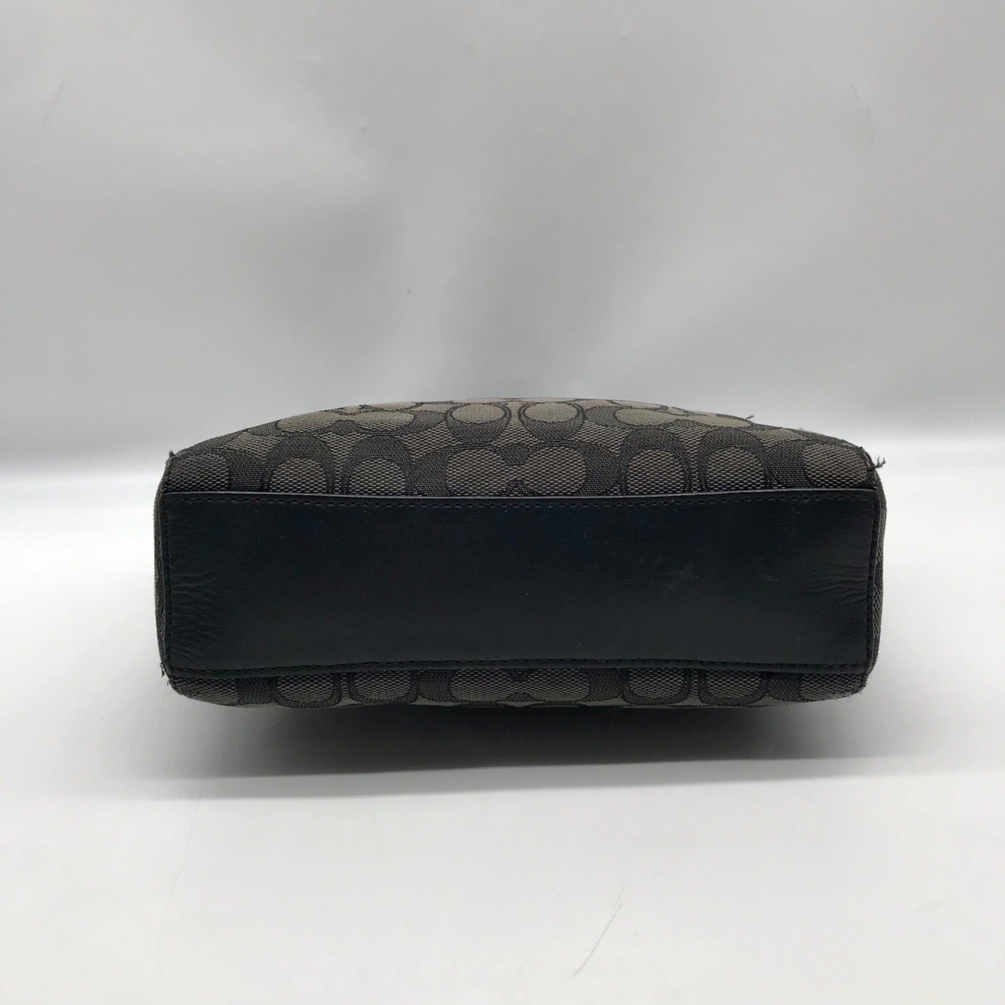 Coach Black And Grey Jacquard Canvas Mini Kelsey Satchel