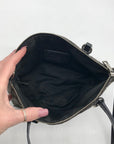Coach Black And Grey Jacquard Canvas Mini Kelsey Satchel