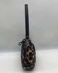 Nine West Brown Leopard Print Nylon Mini Shoulder Bag