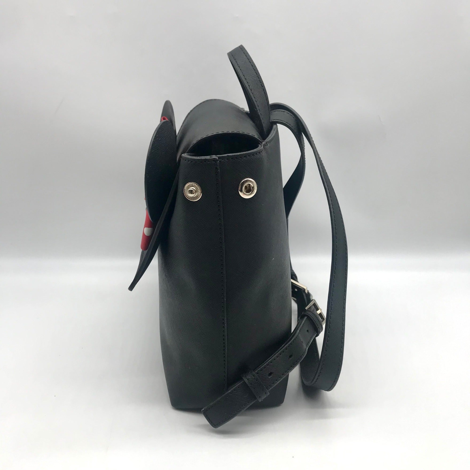 Kate Spade Black Saffiano Leather Minnie Mouse Mini Backpack