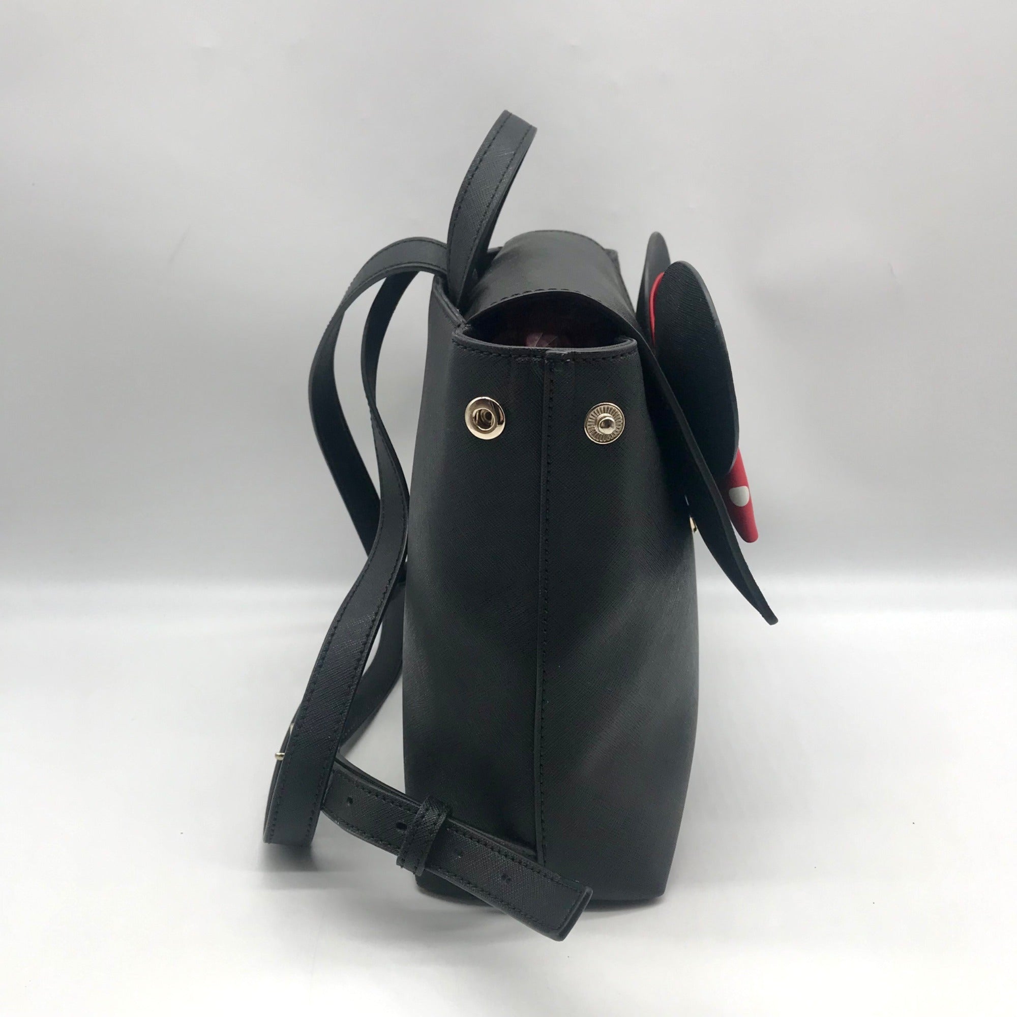 Kate Spade Black Saffiano Leather Minnie Mouse Mini Backpack