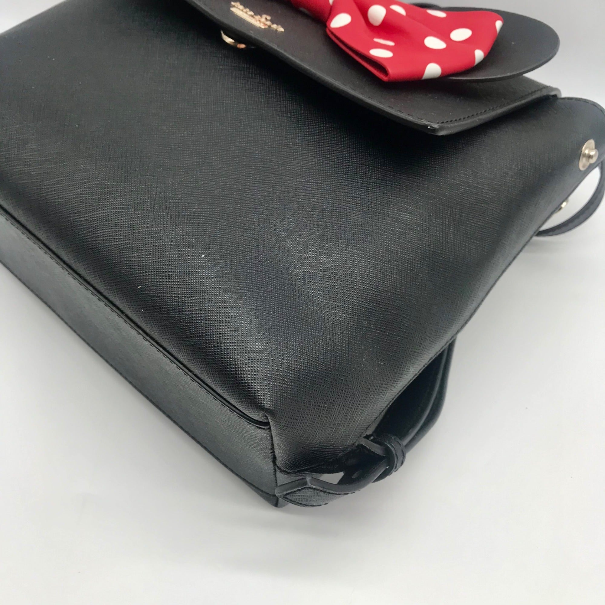 Kate Spade Black Saffiano Leather Minnie Mouse Mini Backpack