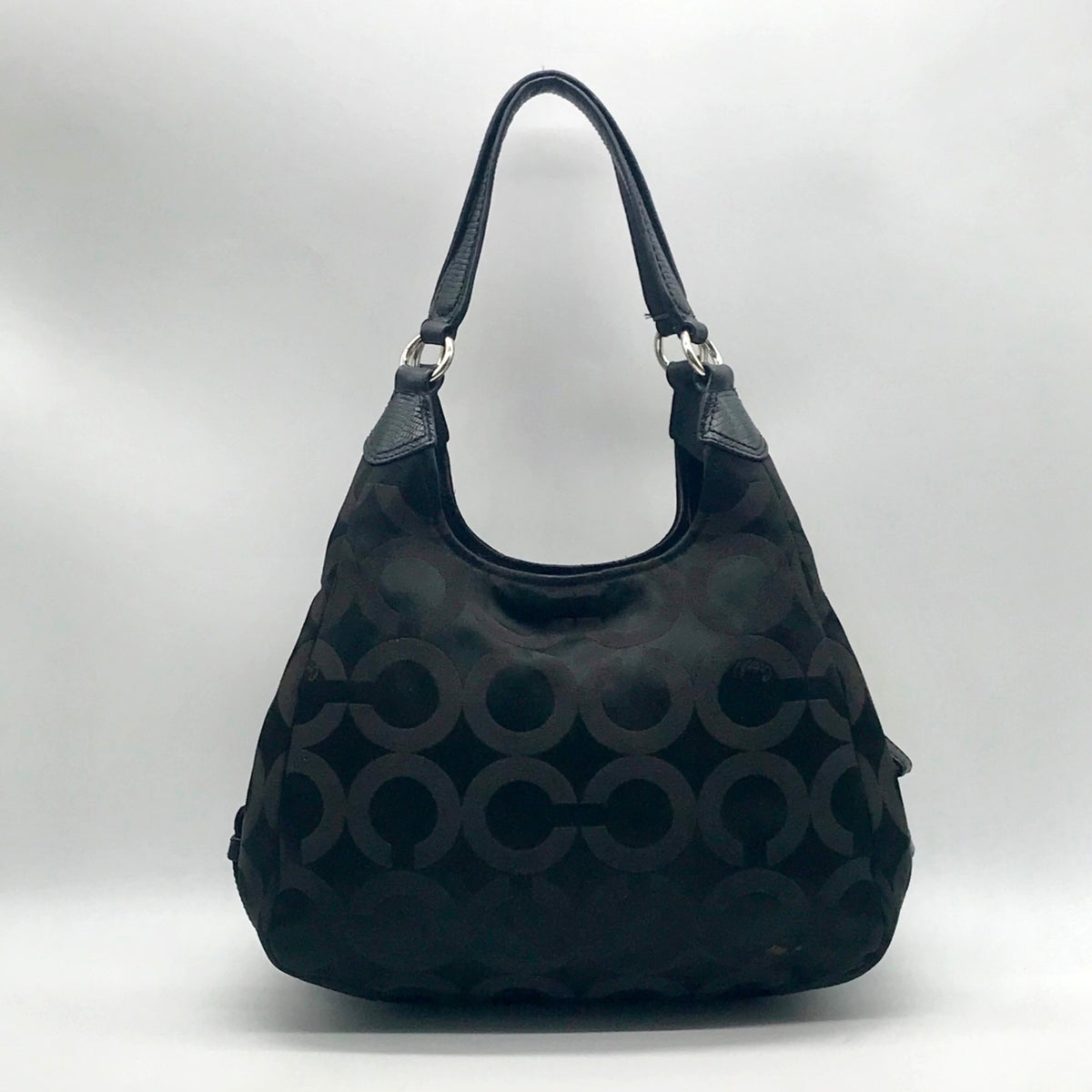 Coach Black Signature Cavas Hobo Bag 21125