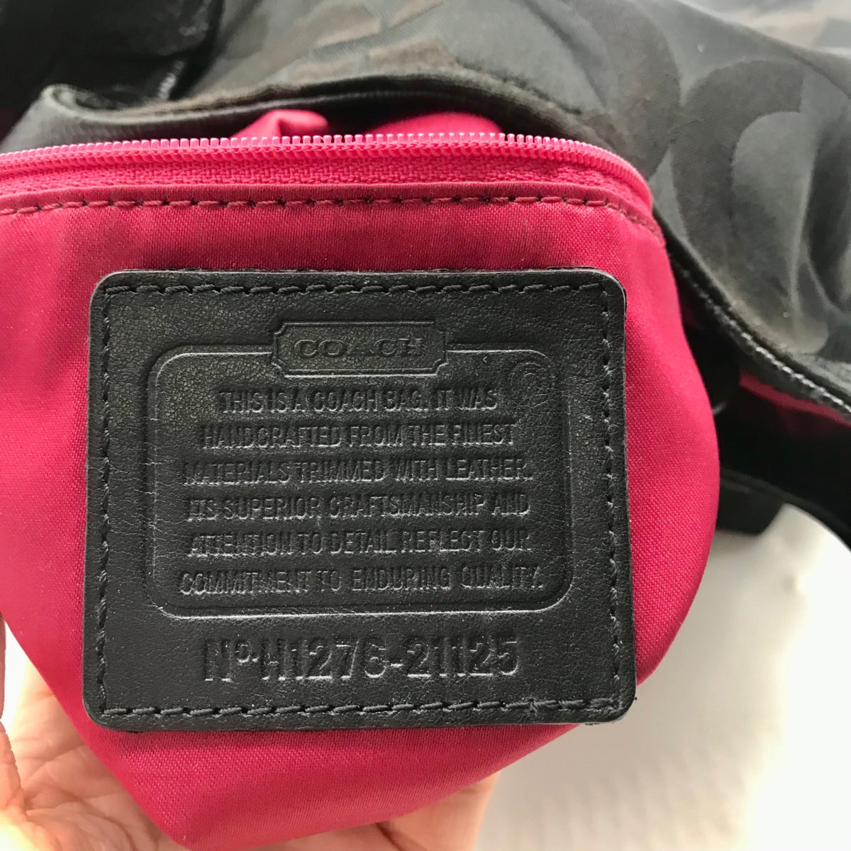 Coach Black Signature Cavas Hobo Bag 21125