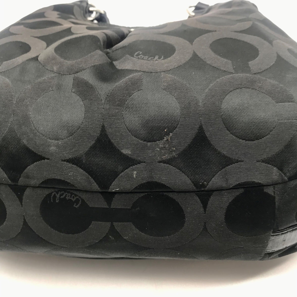 Coach Black Signature Cavas Hobo Bag 21125