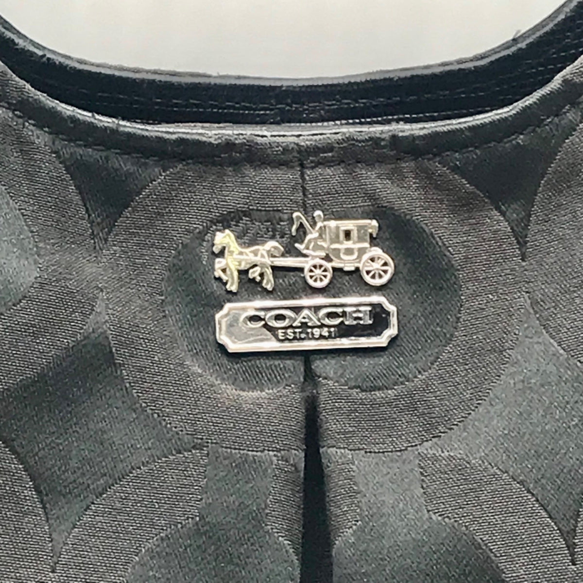 Coach Black Signature Cavas Hobo Bag 21125