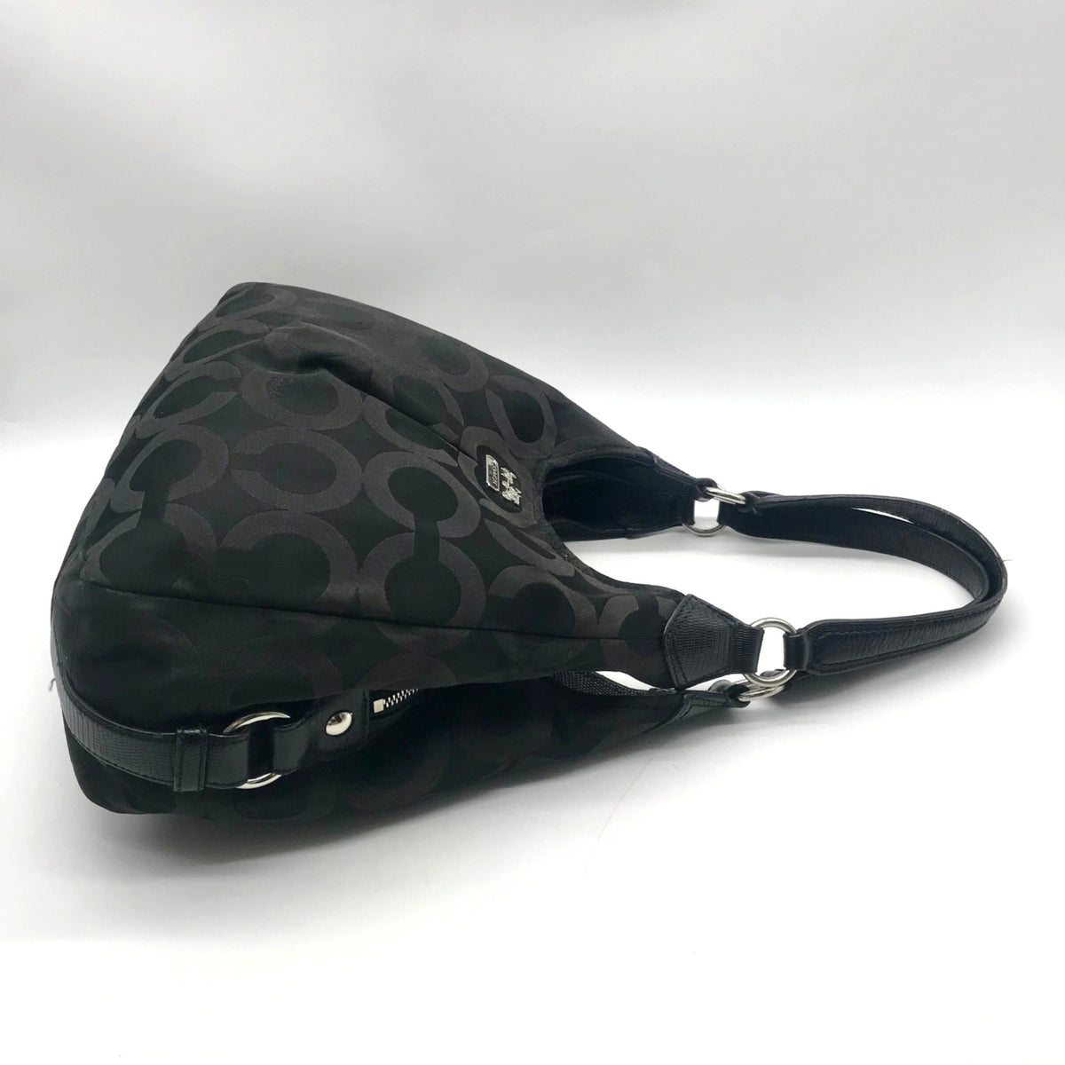 Coach Black Signature Cavas Hobo Bag 21125