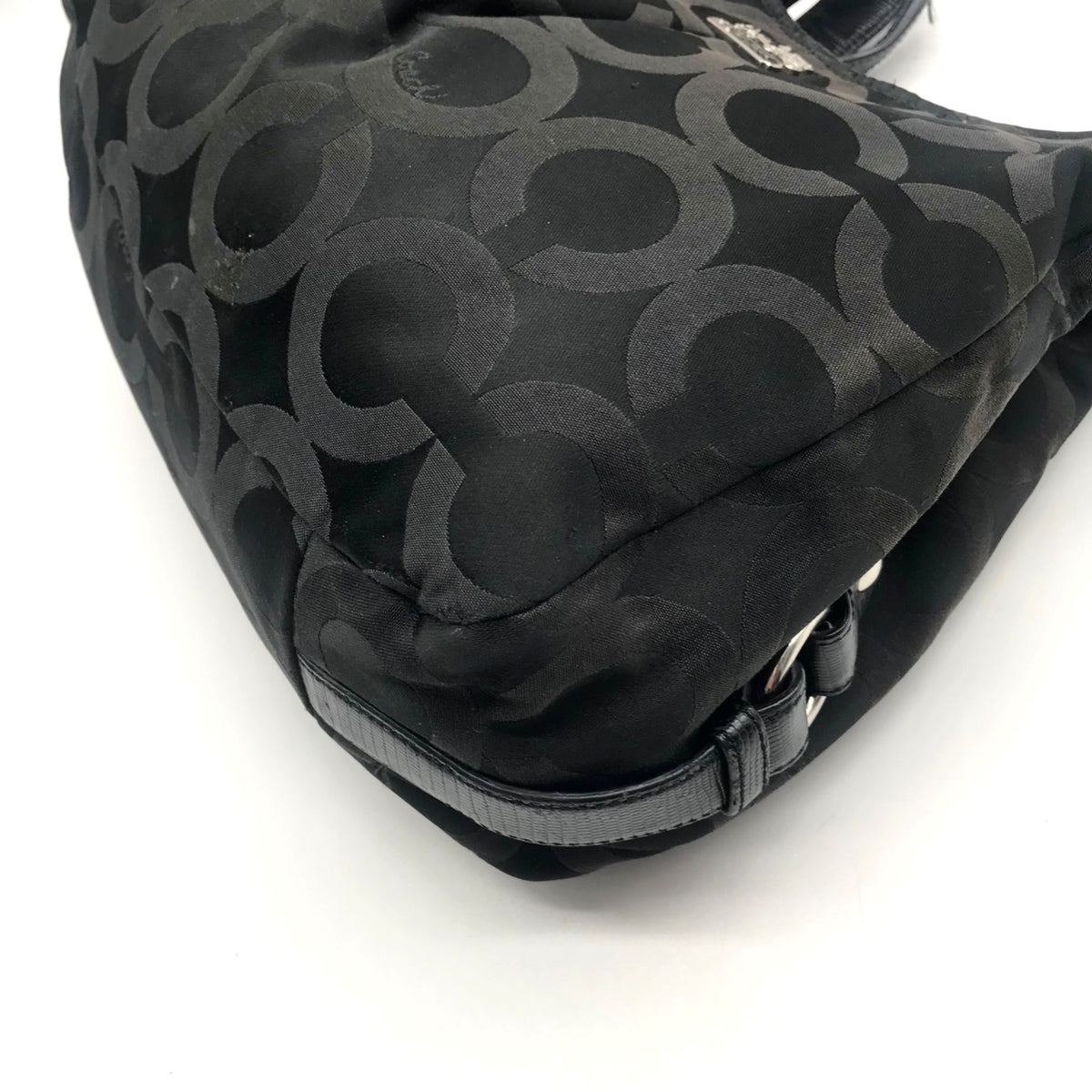 Coach Black Signature Cavas Hobo Bag 21125
