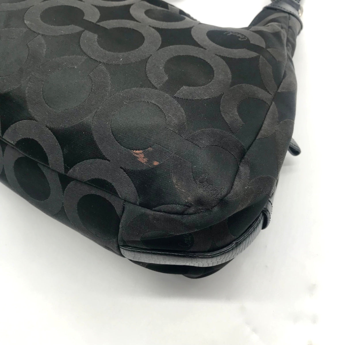 Coach Black Signature Cavas Hobo Bag 21125