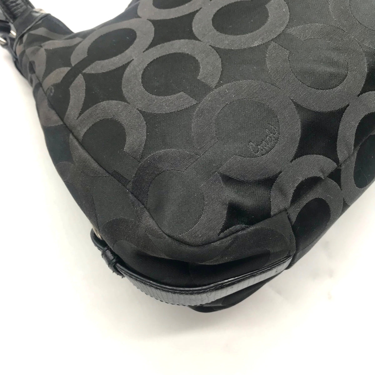Coach Black Signature Cavas Hobo Bag 21125