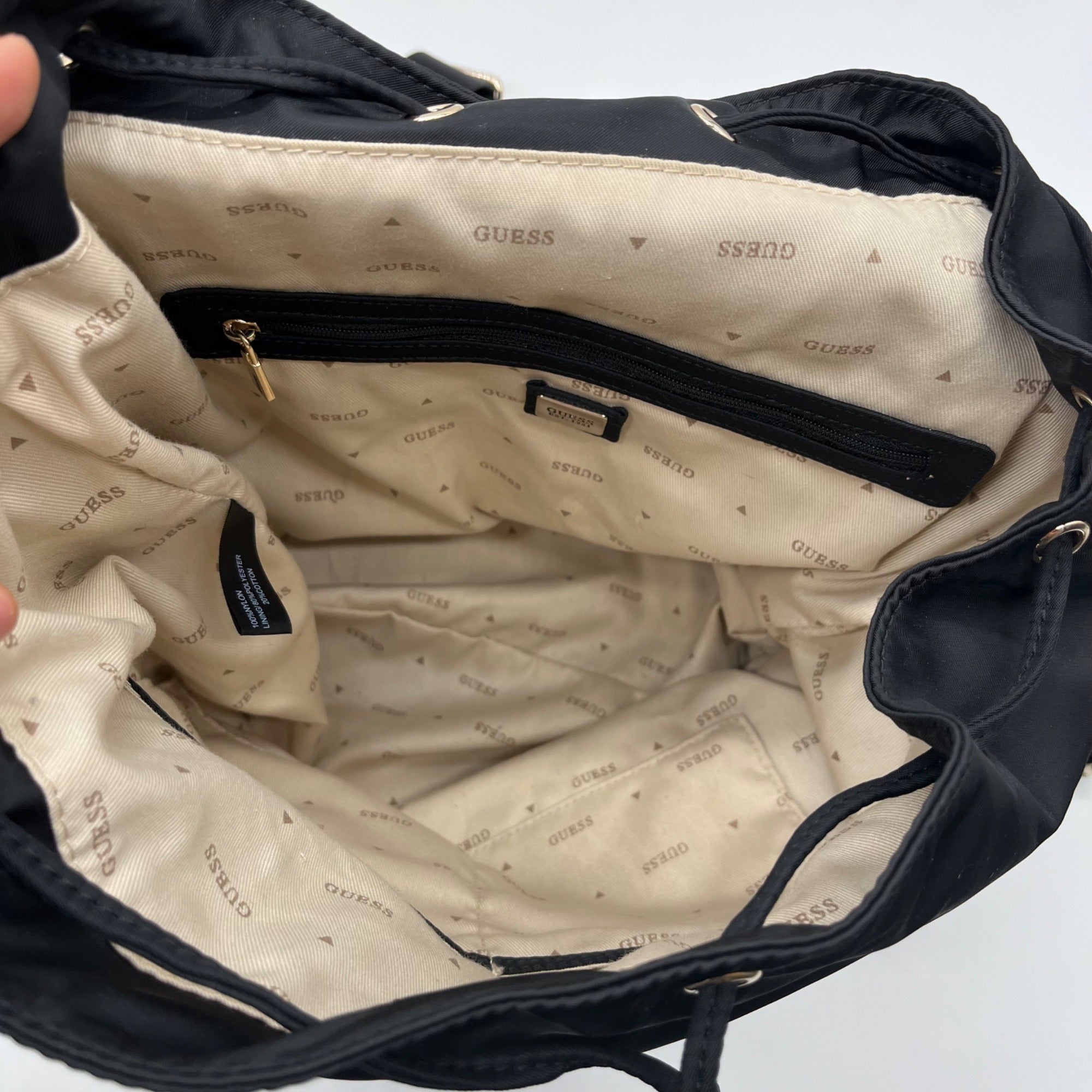 Guess Black Nylon Jaxi Backpack