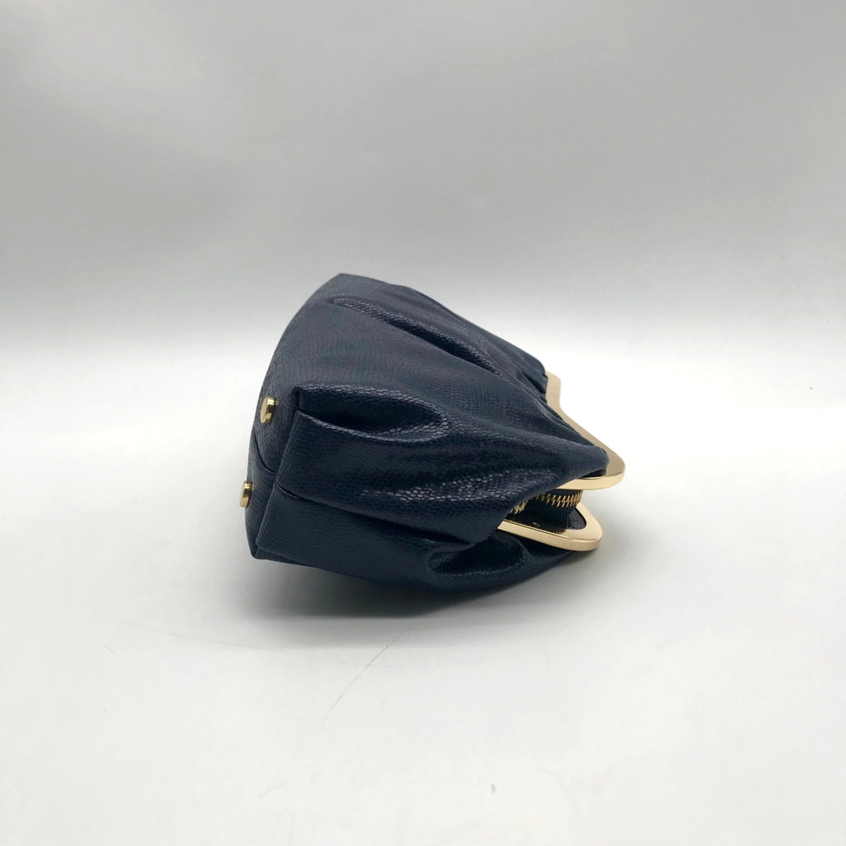 I.N.C. Navy Blue Faux Leather-Reptile Crossbody Bag