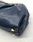 I.N.C. Navy Blue Faux Leather-Reptile Crossbody Bag