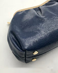 I.N.C. Navy Blue Faux Leather-Reptile Crossbody Bag