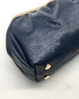 I.N.C. Navy Blue Faux Leather-Reptile Crossbody Bag