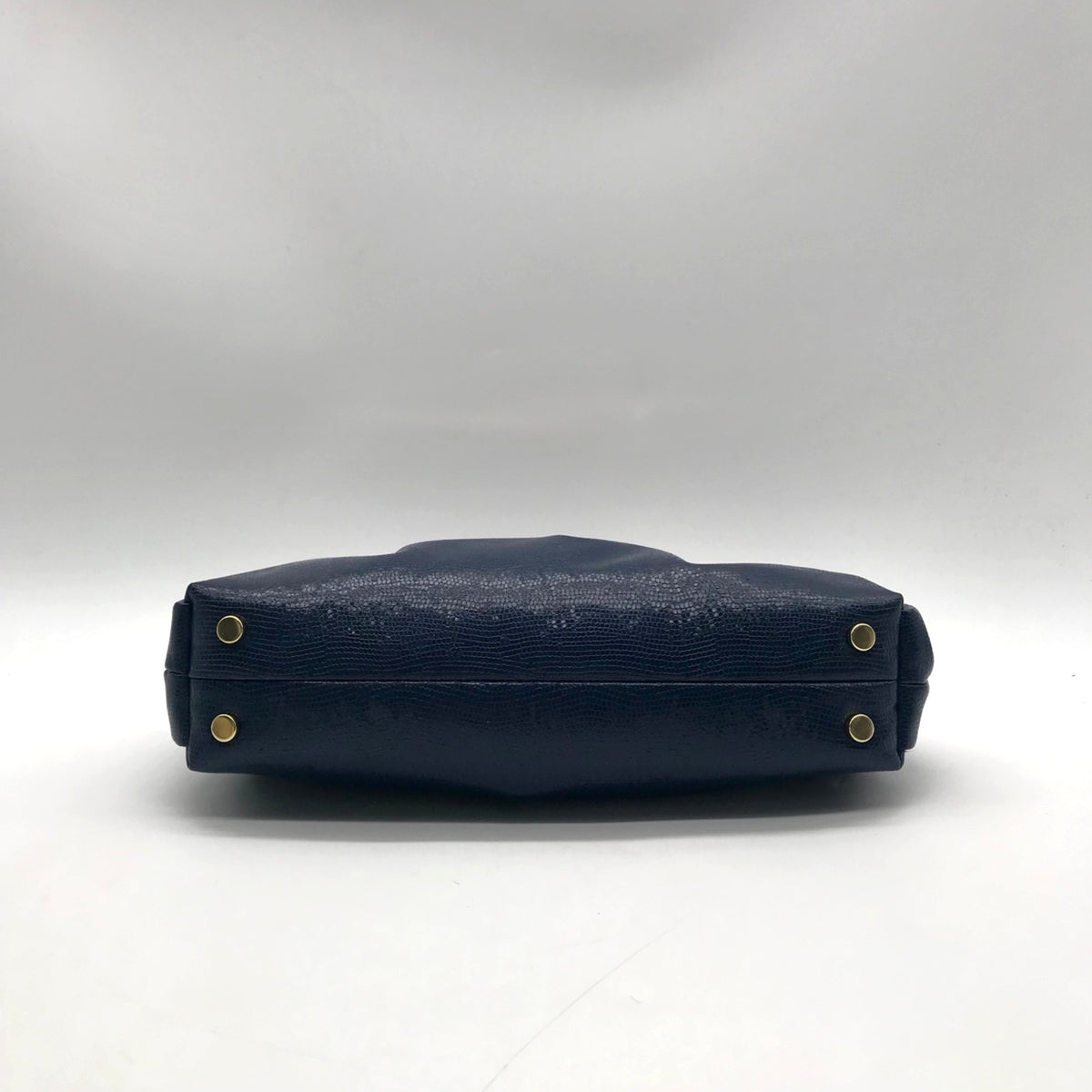 I.N.C. Navy Blue Faux Leather-Reptile Crossbody Bag
