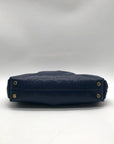 I.N.C. Navy Blue Faux Leather-Reptile Crossbody Bag