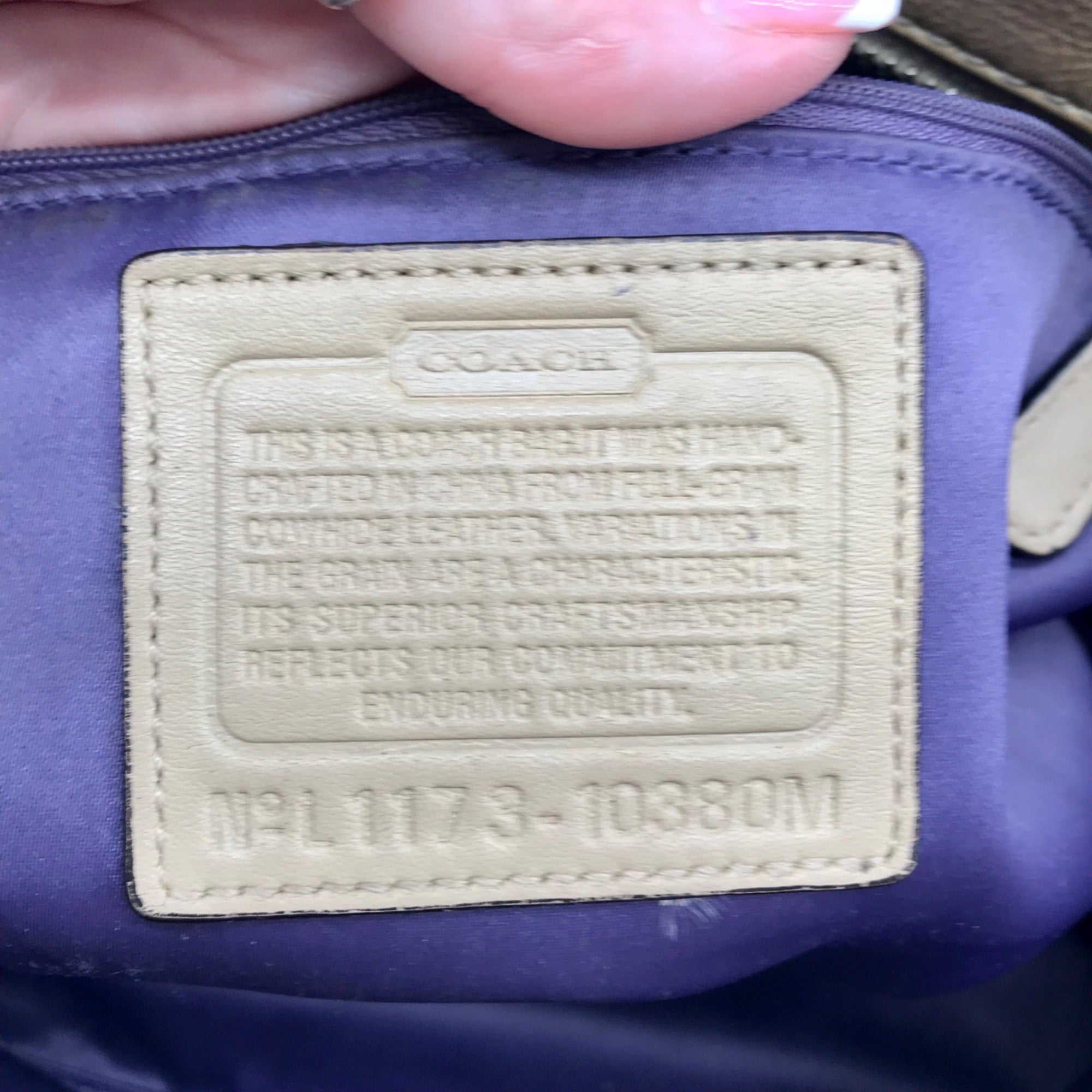 Coach Tan Patent Leather Coach Gallery Tote Bag 10380M