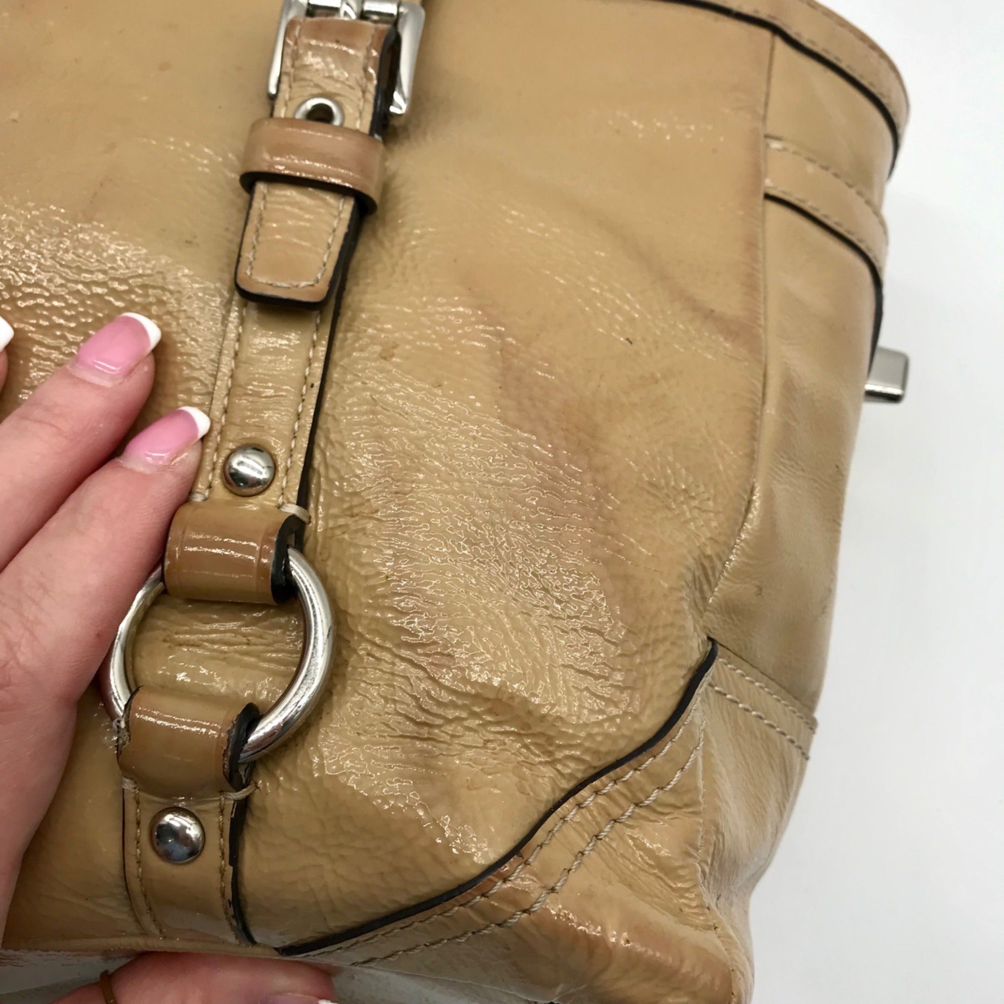 Coach Tan Patent Leather Coach Gallery Tote Bag 10380M