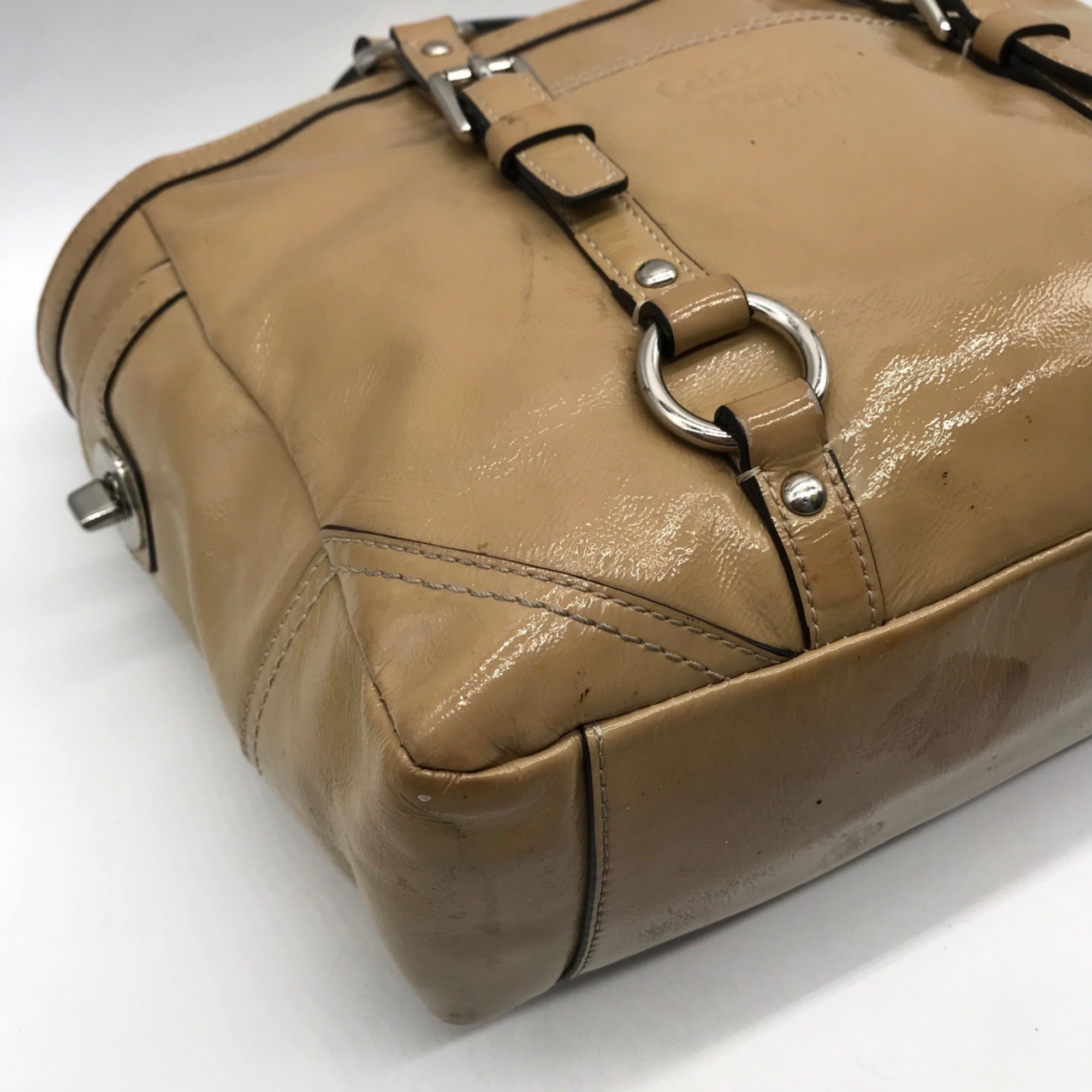 Coach Tan Patent Leather Coach Gallery Tote Bag 10380M