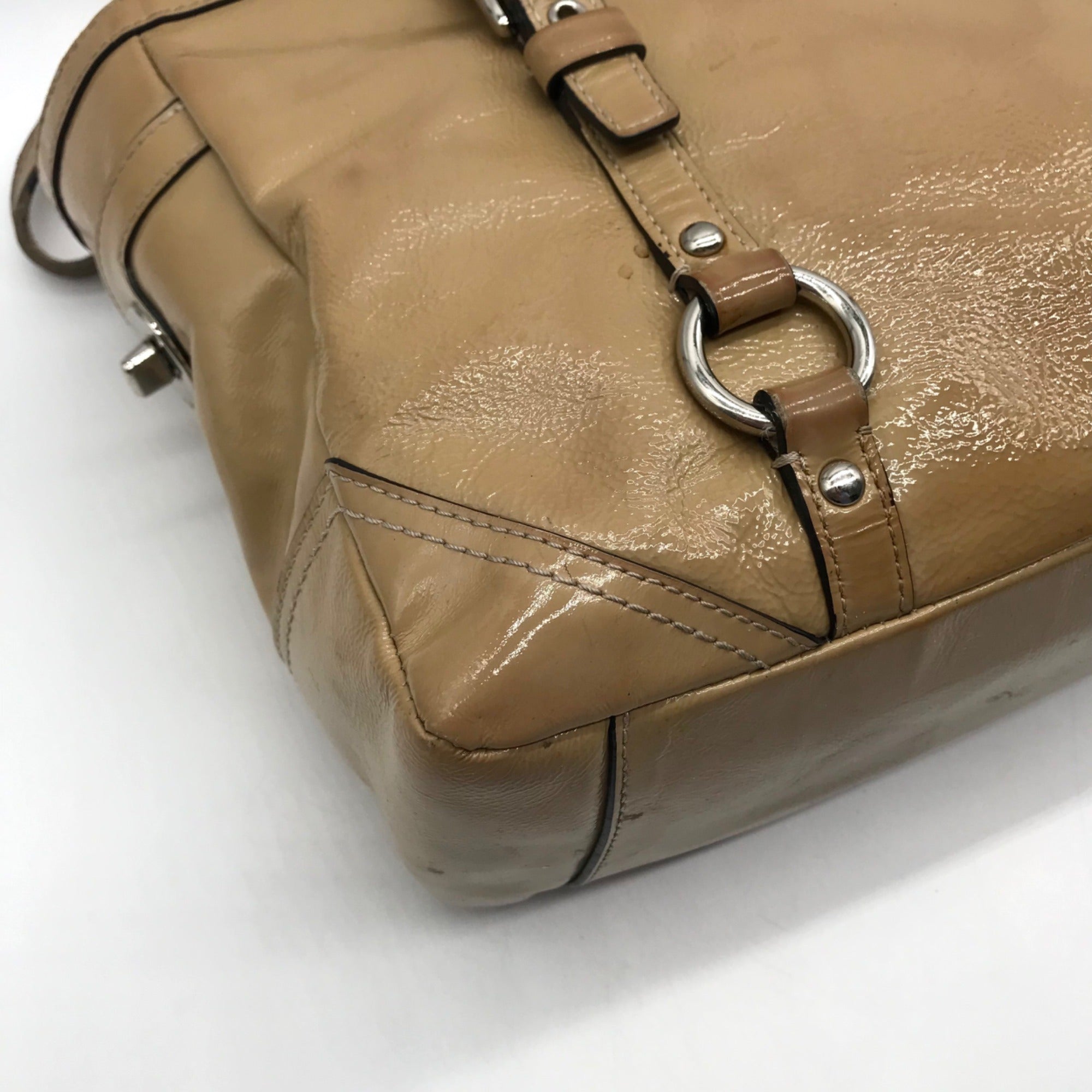 Coach Tan Patent Leather Coach Gallery Tote Bag 10380M