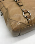 Coach Tan Patent Leather Coach Gallery Tote Bag 10380M