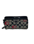 Coach Black Monogram Jacquard Canvas Wristlet