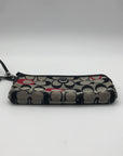 Coach Black Monogram Jacquard Canvas Wristlet