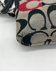 Coach Black Monogram Jacquard Canvas Wristlet