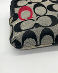 Coach Black Monogram Jacquard Canvas Wristlet