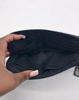 Coach Black Monogram Jacquard Canvas Wristlet