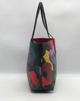 Kate Spade Black Leather Molly Floral Collage Tote Bag
