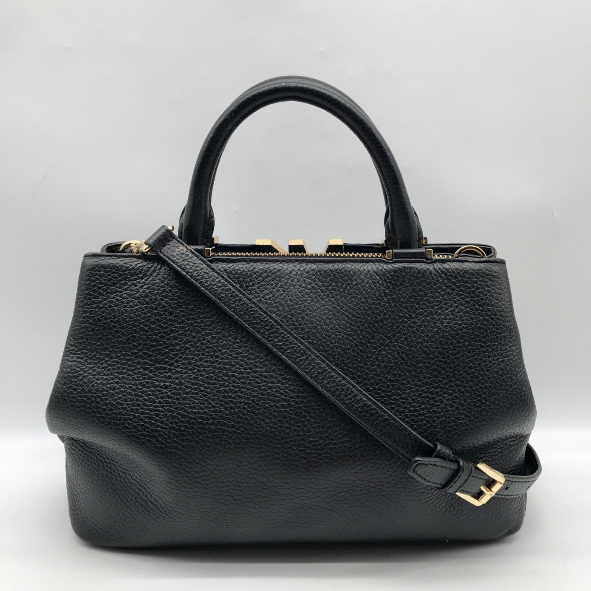 Michael Kors Black Pebbled Leather Florence Convertible Satchel