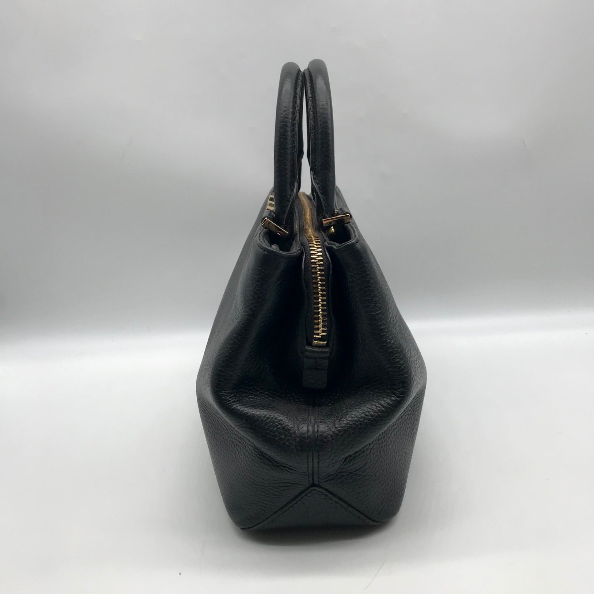 Michael Kors Black Pebbled Leather Florence Convertible Satchel