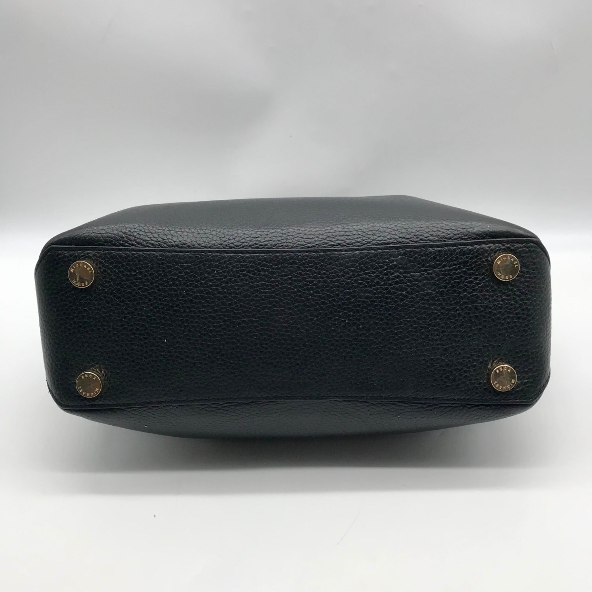 Michael Kors Black Pebbled Leather Florence Convertible Satchel