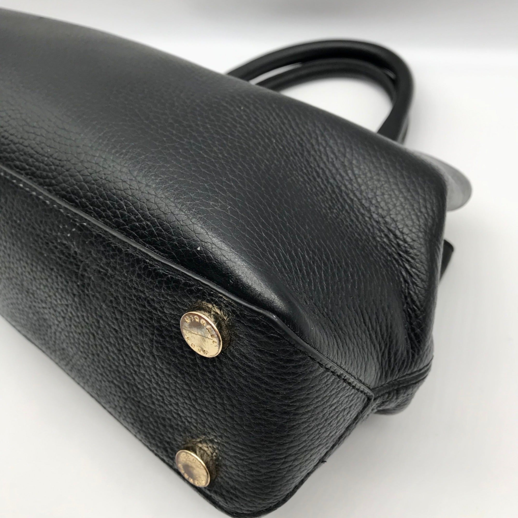 Michael Kors Black Pebbled Leather Florence Convertible Satchel