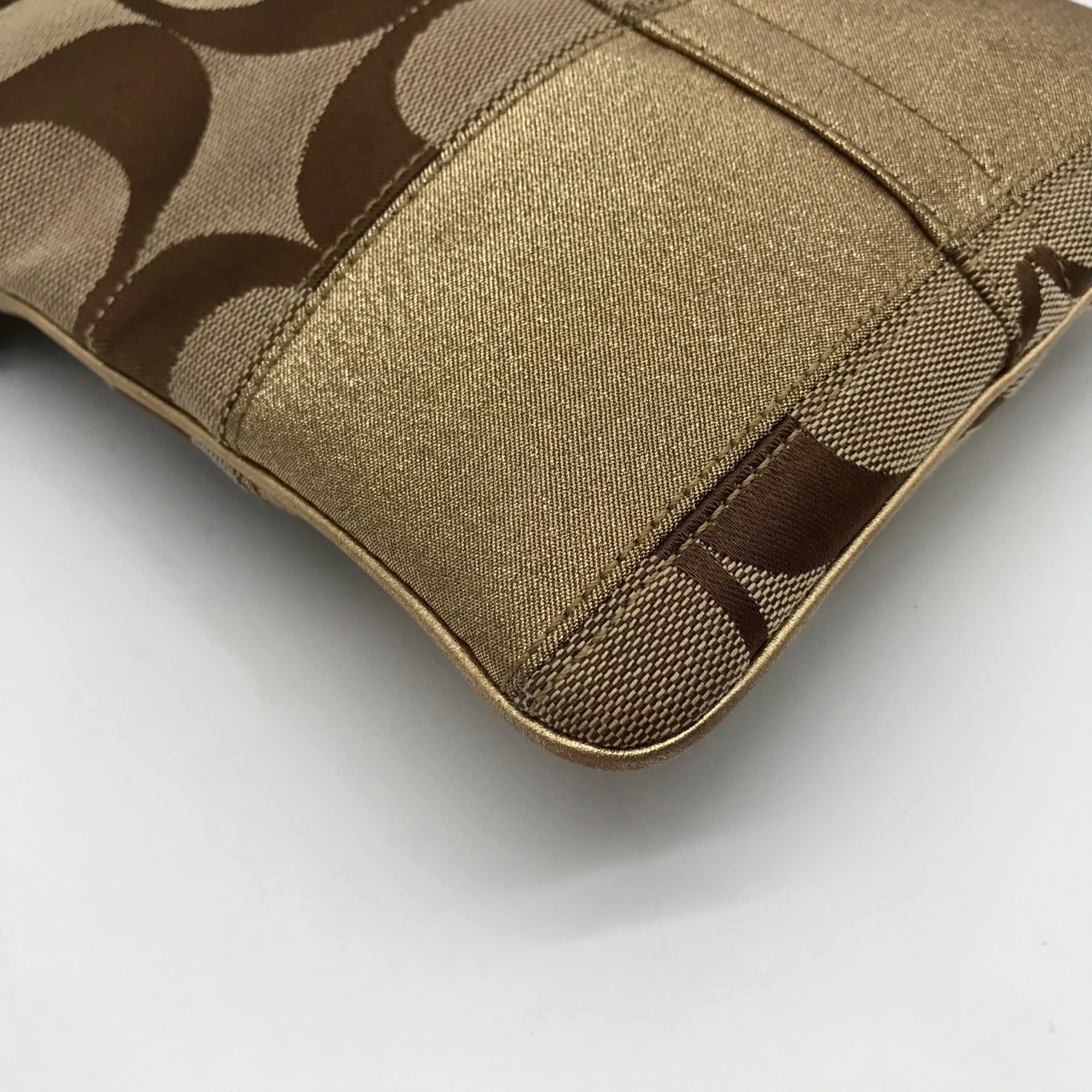Coach Brown Signature Canvas Swingpack Crossbody 40758