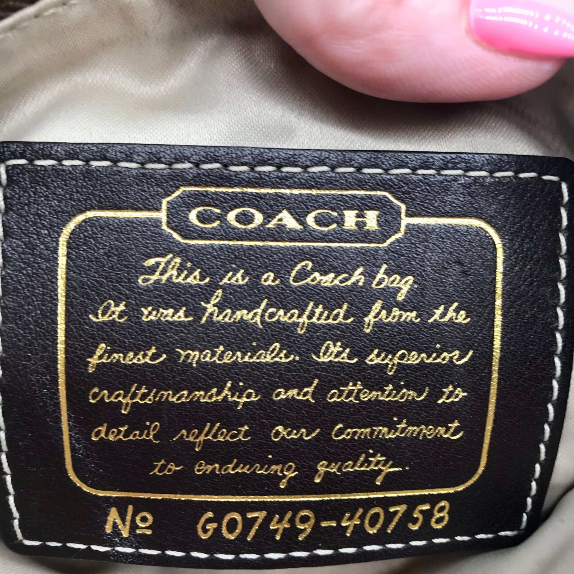 Coach Brown Signature Canvas Swingpack Crossbody 40758