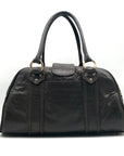 Vintage Zina Eva Dark Brown Croc Embossed Leather Satchel