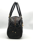 Vintage Zina Eva Dark Brown Croc Embossed Leather Satchel