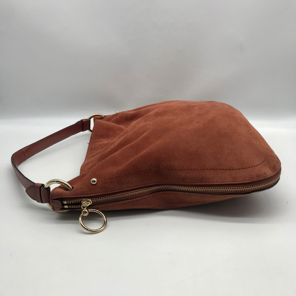 Rebecca Minkoff Brown Suede Jody Convertible Shoulder Bag