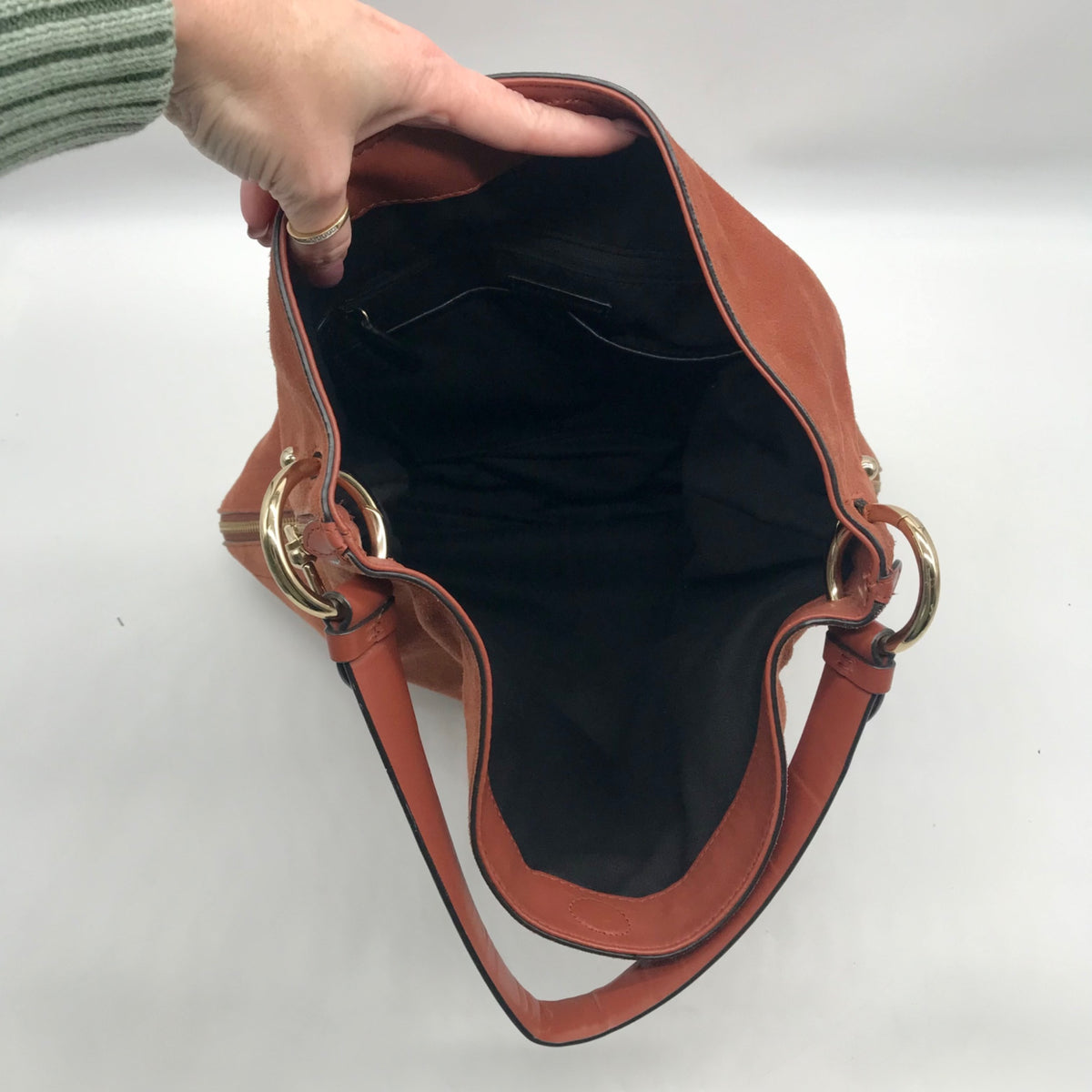 Rebecca Minkoff Brown Suede Jody Convertible Shoulder Bag