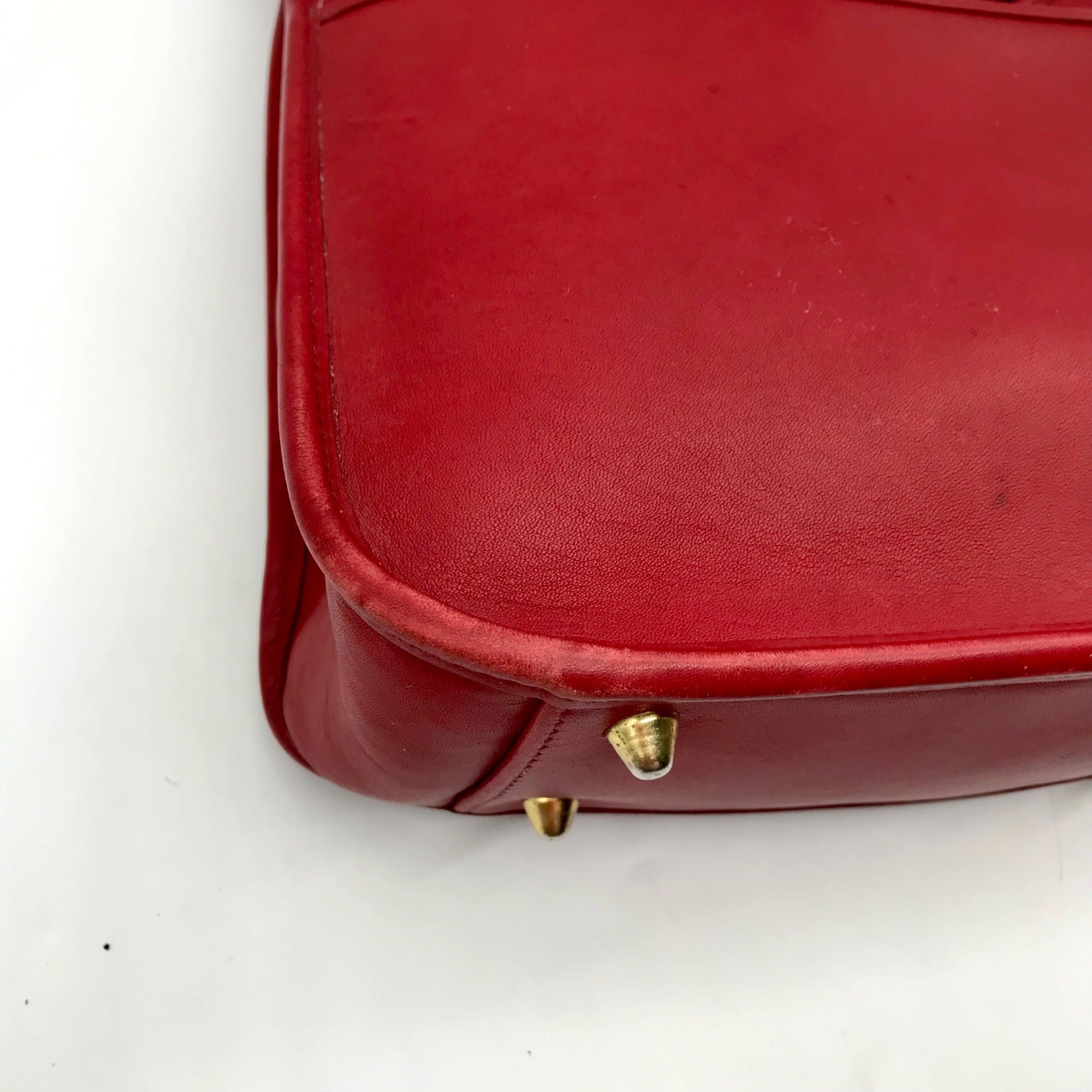 Coach Red Leather Vintage Legacy Zip Crossbody 9966