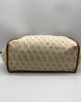 Dooney & Bourke Yellow/ Brown Monogram Canvas Tote With Wallet And Eyeglass Case