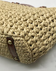 Patricia Nash Tan Woven Raffia Handbag