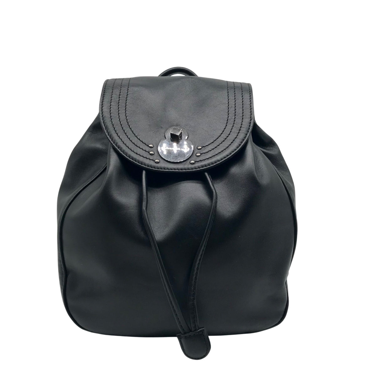 Longchamp Black Cavalcade Leather Backpack