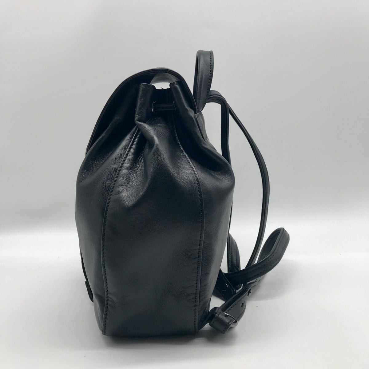 Longchamp Black Cavalcade Leather Backpack